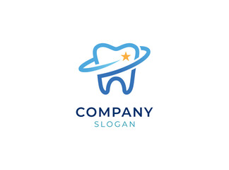 Star dental logo design vector. Modern dental icon template