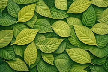 Verdant leaf texture background with natural patterns