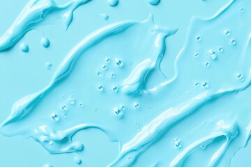 Serene blue water splash with gentle ripples on pastel background