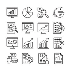 Minimalist Icon Design Collection for Digital Interfaces
