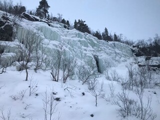 Frozen waterfall