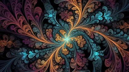 abstract background with flowers