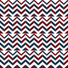 geometric red and blue chevron pattern isolated on white 