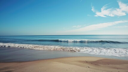 Obraz premium Beach day under clear skies