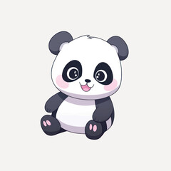 Naklejka premium rawpixel_office_32_digital_paint_of_cute_baby_giant_panda_carto_61970fd9-d23a-492d-b946-33882318a77a-p