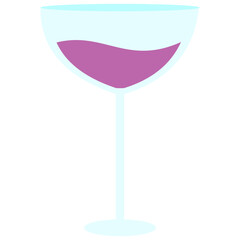 Glass of Wine Illustration