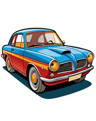 old car printable vector transparent background
