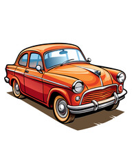 old car printable vector transparent background