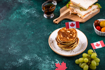 Canada Day traditional food concept.