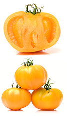 fresh tomatoes on white background 