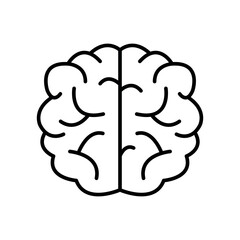brain sign symbol vector glyph color icon