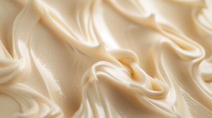 Obraz premium Close-Up of Cream Swirl on Smooth Surface