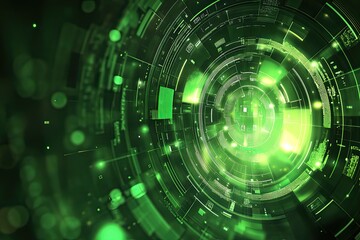 Fototapeta premium green technology futuristic and innovation background