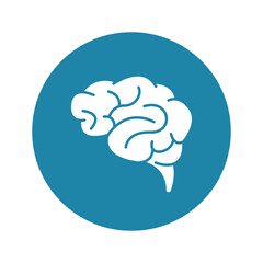 brain sign symbol vector glyph color icon