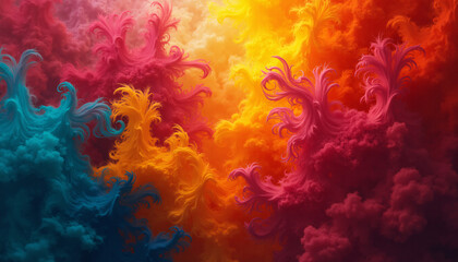 Fototapeta premium Ethereal Abstract Designs Representing Hispanic Heritage