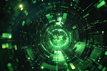 Obraz premium green technology futuristic and innovation background