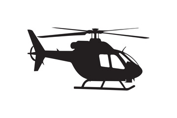 Helicopter  silhouette vector illustration, Helicopter silhouette vector, USA Helicopter silhouette
