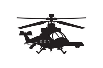 Helicopter  silhouette vector illustration, Helicopter silhouette vector, USA Helicopter silhouette