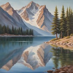 lake in the mountains peaceful serene tranquility nature scenery landscape beauty background