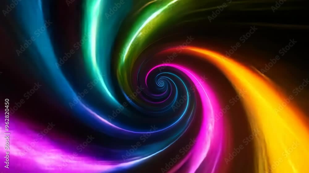 Poster a captivating display of swirling colors and light patterns creates an immersive experience, evoking