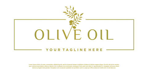 Olive design vector with modern concept idea Premium Vector