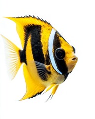 the Angelfish, Isolated on white Background