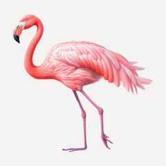 Obraz premium rawpixel_office_19_pink_flamingo_running_isolated_on_white_back_8522b3c8-e59e-4f22-a7ca-bfd574fe2f60-p