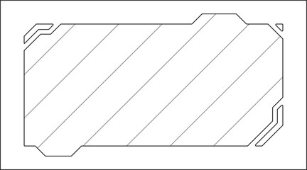 Minimalist schematic diagram of bionic technology with detailed lines and shapes, set on a clean white background. Perfect for tech, innovation, and futuristic design concepts