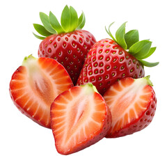 strawberries isolated on white background
