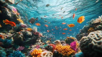 Fototapeta premium Vibrant Coral Reef Underwater