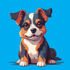 cute cartoon dog vector