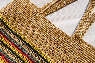 Beautiful crocheted beach bag, handmade.