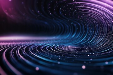 Fototapeta premium Mesmerizing Abstraction of Spiraling Lights in a Hypnotic, Colorful Digital Landscape