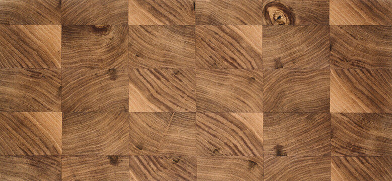 Texture of walnut end grain cutting board