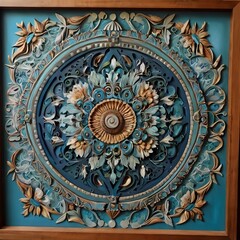 ornamental round ornament on the wall