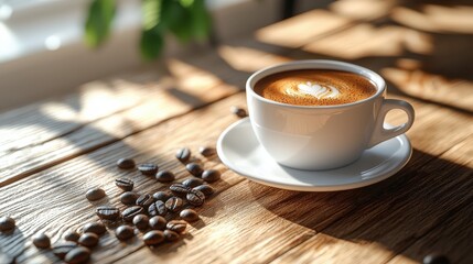 3D Benefits of Coffee with Lifelike Health Perks, Energy Boost Effects, and Wellness Improvements