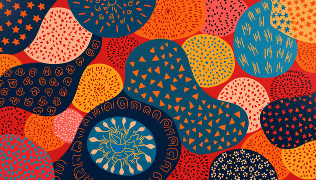 Modern Abstract Patterns with Hispanic Heritage Influence