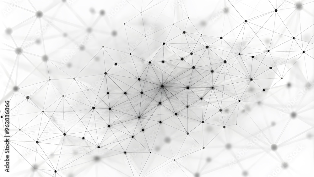 Poster abstract white futuristic background. white background. connecting dots and lines on a white backgro