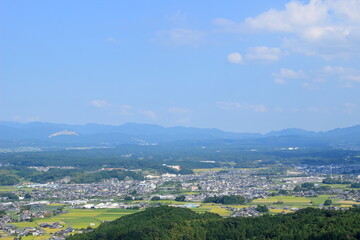 Naklejka premium 滋賀県 展望台から見た甲賀市の風景