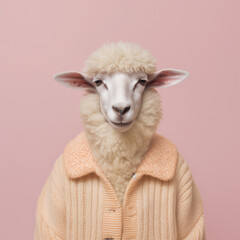 Fototapeta premium Fashionable sheep