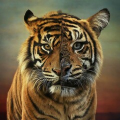 Naklejka premium tiger in the zoo