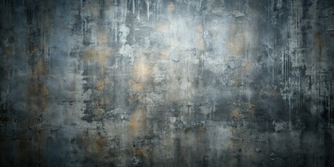 Obraz premium Distressed Concrete Wall Texture Dark Grey and Gold Hues, Wall, Texture, Background