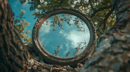 Obraz premium Mirror Principle Image This video is called If You Don't Change, Reality Will Never Change 5k