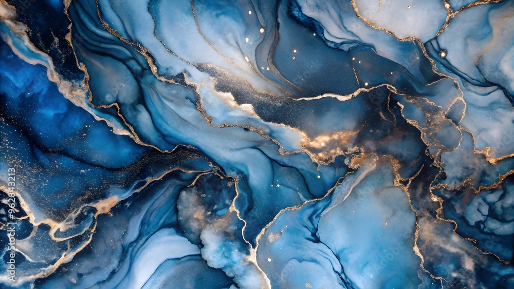 Poster alcohol ink colors are translucent. abstract multicolored marble texture background. design wrapping
