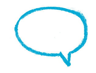 Speech Bubble Crayon Chalk Drawing Vector