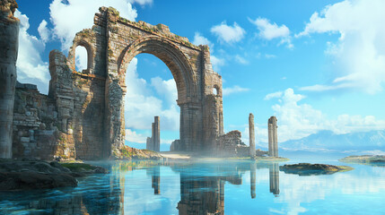 Fototapeta premium an ancient ruined archway