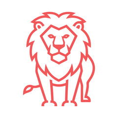 Fototapeta premium A striking lion head logos featuring bold designs and vibrant colors.