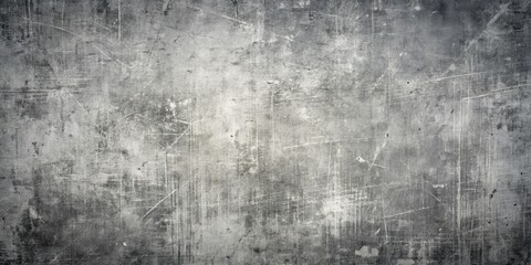 Obraz premium Scratched and Worn Metal Surface A Gray Texture with White Lines, Metal, Surface, Texture