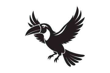 Fototapeta premium Toucan silhouette vector illustration, Toucan silhouette vector, Toucan silhouette PNG 