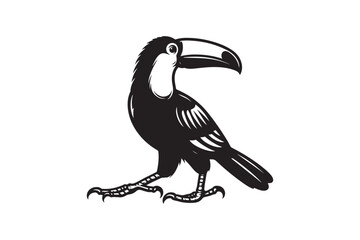 Toucan silhouette vector illustration, Toucan silhouette vector, Toucan silhouette PNG 